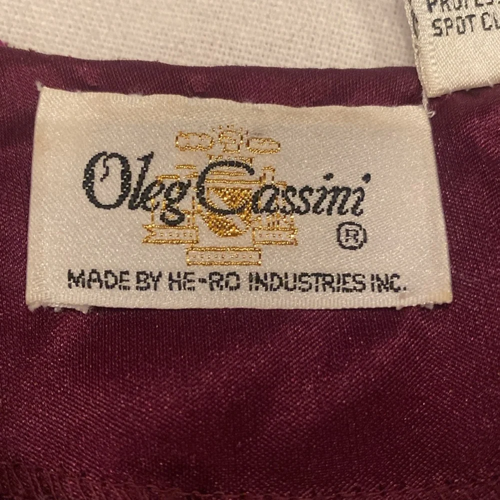 RARE Vtg Purple Sequin Oleg Cassini cocktail formal party midi long Dress sz 10